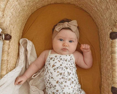 Moses Basket Sheets - 100% Pure Linen - Sunshine